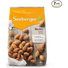 Seeberger Almonds Pack of 7: Large, Crisp Almond Kernels with a Delicately Sweetish Aroma - Rich in Vitamins & Pure Flavour - Natural, Vegan (7 x 500 g)