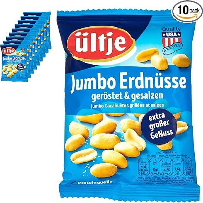 ültje - Pakuotė iš 10 skrudintų ir sūdytų 200 g 