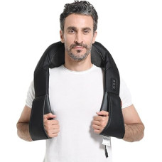 Pristatymas per vieną dieną! Shiatsu masažo minkymo masažas Kaklo juosmens ir nugaros pečių infraraudonųjų spindulių šildymo funkcija su automobiliniu adapteriu. Venkite pigios kokybės masažuoklio, bet originalaus vokiško prekės ženklo!