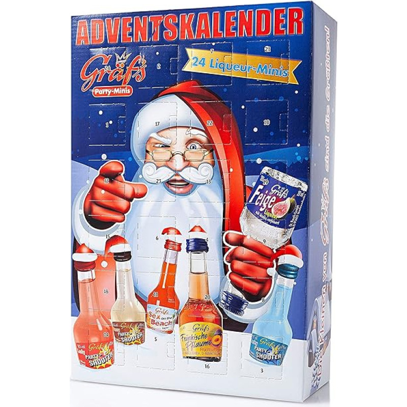 Gräfs Advent Calendar with Many Delicious Mini Liqueurs Motif 2019 (24 x 0.02 L)