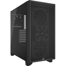 CORSAIR 3000D Airflow Mid-Tower kompiuterio korpusas - 3 kontaktų ventiliatorius - keturių lizdų GPU palaikymas - tinka iki 8 x 120 mm ventiliatorių - didelio oro srauto dizainas - juodas