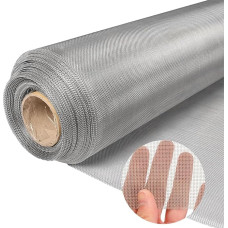 304 Nerūdijančio plieno austos vielos tinklelis 40 colių x 98 pėdų langų ekrano saugos tinklelio ritinio pakeitimas balkono verandos spintelėms, naminių paukščių tinklo narvo tvora - 20 akių 0,15 mm vielos skersmuo