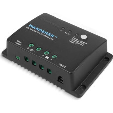 Renogy Wanderer Li 30A 12V PWM saulės įkrovos reguliatorius su neigiamu įžeminimu, saulės kolektorių reguliatorius su temperatūros jutiklio funkcija, tinkamas ličio sandariems geliniams užliejamiems akumuliatoriams, Wanderer Li 30A