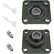 OTOTEC 2 Stück 20 mm UCF204 Stehlager mit Öldüse, selbstausrichtendes Vierkant-Flanschlager für Fördersysteme, Druckmaschine