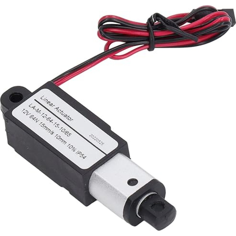 Elektrinis mikro linijinis pavaros mechanizmas, miniatiūrinis nuolatinės srovės maitinimas, aliuminio ABS mini judesio pavara žemės ūkio mašinoms, 12 V (10 mm)