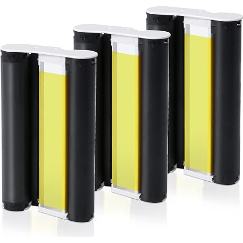 MarkField KP-108IN KP-36IN Ink Cartridge Printer Cartridge Compatible with Canon Selphy CP1500 CP1300 CP1200 CP1000 CP910 CP900 CP810 Photo Printer, 3 Cartridges 100 x 148 mm (without Photo Paper)