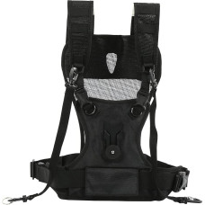 COHU Dual Camera Strap, Quick Release Adjustable Nylon Camera Strap Breathable Chest Vest Security Camera Shoulder with Storage Bag and Belt for Studio Photography