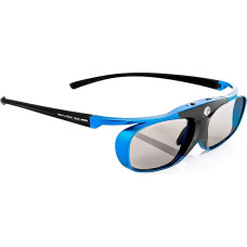 Hi-Shock DLP Pro Blue Heaven DLP Link 3D Glasses Compatible with 3D DLP Projector from Acer, BenQ, Optoma, LG, [96-144 Hz | Battery Operated | Rechargeable - DLP Link]