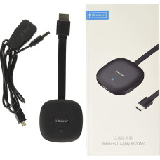 MiraScreen Dongle 1080P HDMI WiFi Display Adapter, Support DLNA MiraCast AirPlay compatible (iPhone, iPad, Mac), Free Installation (no APP, no driver) TV Dongle