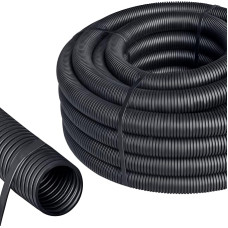 ISOLATECH Corrugated Pipe Unslotted ID Diameter 13 mm AD Diameter 17 mm L 25 m Wall 0.27 mm Polypropylene UV-Best Reach Indoor / Outdoor Temperature 45C + 125C Heat Resistant 240h + 150C UL94V0 RoHS