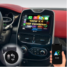 DYNAVIN Android Car Radio Sat Nav for Renault Clio VI 2014-2020, 9 Inch Radio with Wireless Carplay and Android Car, Head-up Display, Includes DAB+: D9-RNCL Premium Flex