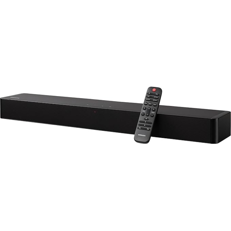 MEDION P61155 2.0 Bluetooth Soundbar with Remote Control, Touch Control, HDMI (ARC), AUX, Optical Input, 2 x 30W RMS)