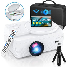 Full HD WiFi Bluetooth Projector Built in DVD Player