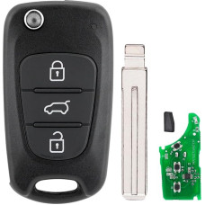 3 Tasten für Hyundai I30 Schlüsselanhänger Ersatz Hyundai I30 Fernbedienung Hyundai I30 Schlüssel Fernbedienung Hyundai Schlüssel 433MHz ID46chip mit Schlüsselring TOY40 Klinge