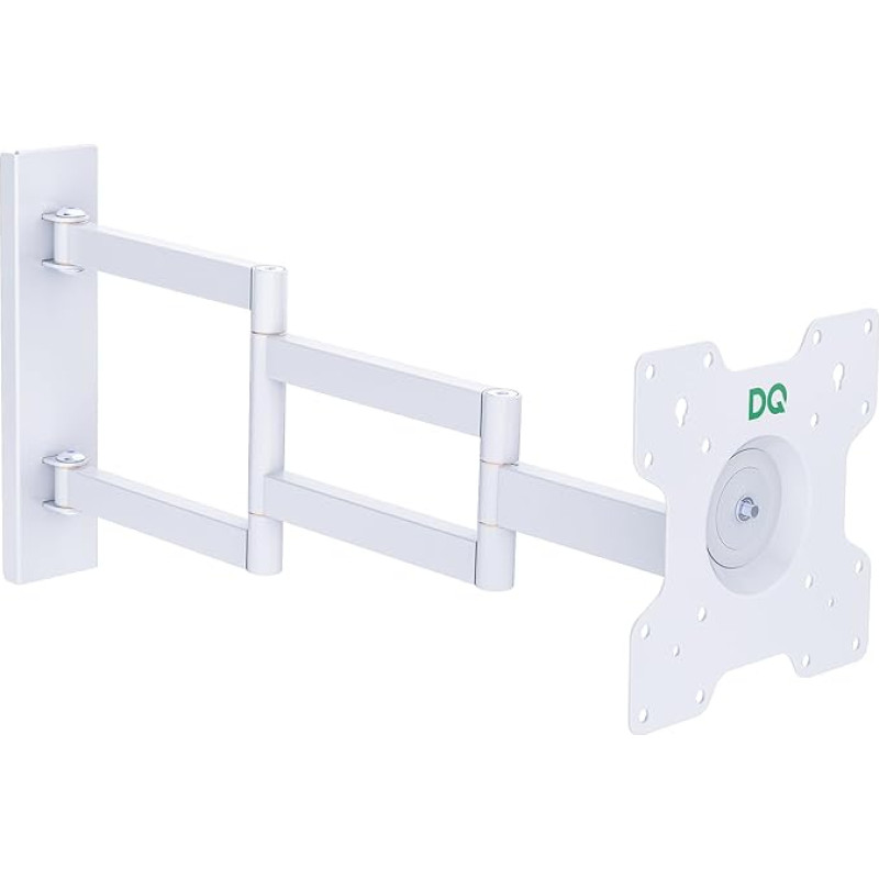 DQ WALL SUPPORT TV Wall Mount with 700 mm Extra Long Articulated Arm for 27-55 Inch LCD/LED/OLED TVs Flat Screens up to 25 kg, 180° Rotatable, 360° Rotating TV Mount (White)