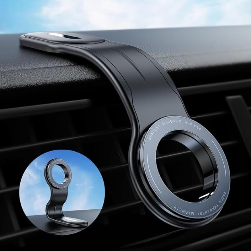 YOSH Mobile Phone Holder Car for MagSafe, Mobile Phone Holder Car Magnet for Dashboard [Soft, Durable, Flexible Arm] with N55 Magnets for iPhone 16 15 14 13 12 Pro Max Mini
