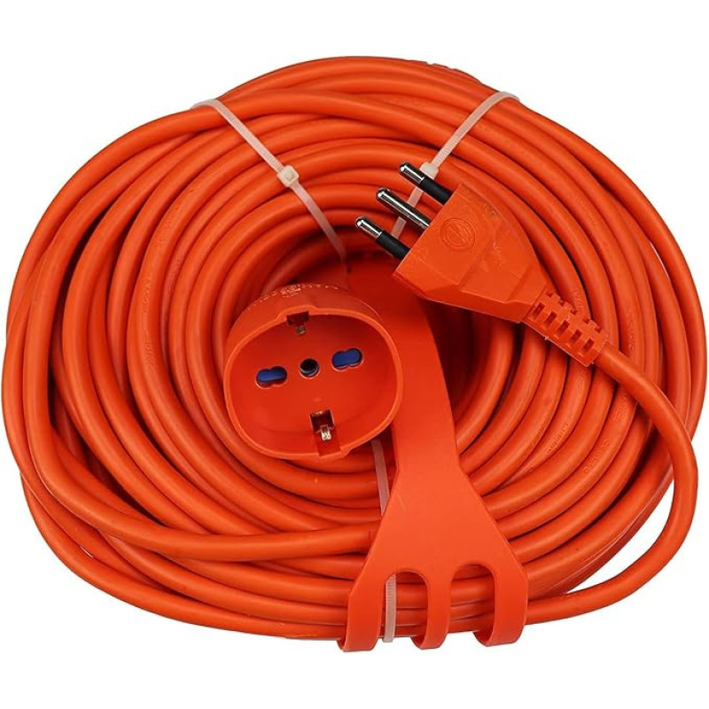 Electric Extension Cable Cross Section 3 x 1.5 mm² Italian Plug 16 A Schuko 10/16 A Max 3500 W 250 V Cable Reel (15 Metres)