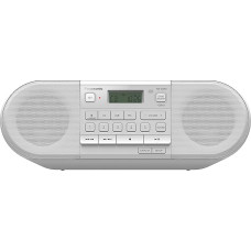 Panasonic RX-D550 FM Radio with Bluetooth, USB, CD, 20 W, White