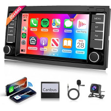 2G + 64G belaidis Carplay Android 13 automobilinis radijas 2 DIN VW Touareg 2004-2011 VW Transporter T5 Multivan 2004-2009 7 colių automobilinis radijas su Android navigacija GPS WiFi Bluetooth FM/RDS/DAB/SWC gale