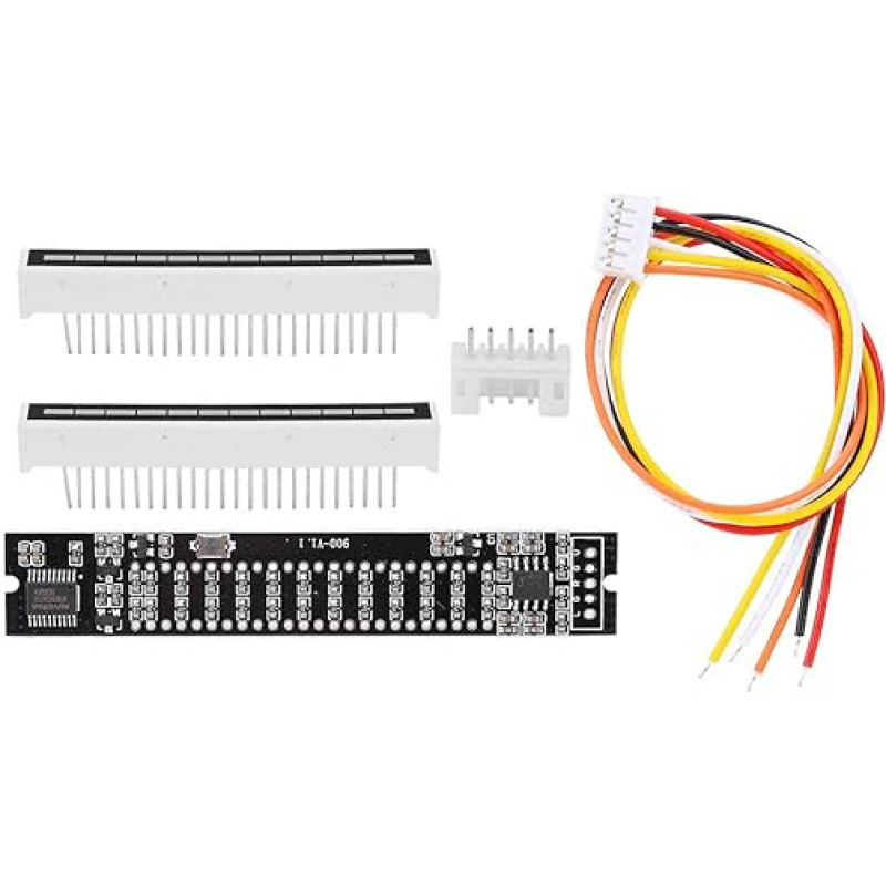 Mini DIY Dual 12 Level Stereo Music Audio Spectrum Level Indicator VU Meter Amplifier Board with 8 Display Effects (Real-time Mode)