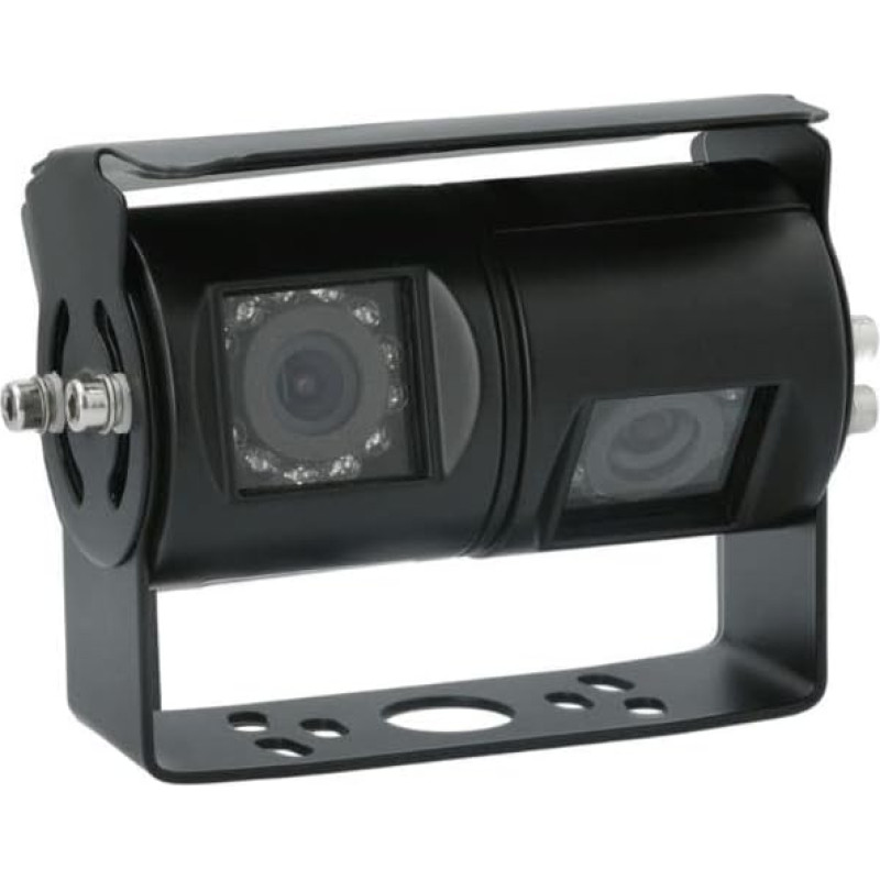 VSG 24 Advanced Reversing Camera with Double Lens for Near and Far 90°/120° Including 20 m Cable, Night Vision, IP67 Robust and Weather-Resistant