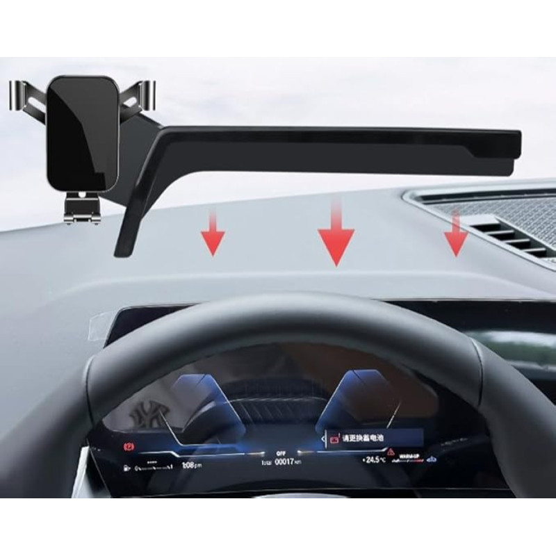 LSXEL mobiliojo telefono laikiklis, suderinamas su BMW X1 U11 mobiliojo telefono laikiklio priedais 2023 2024 (skirtas X1 U11 2023-2024)