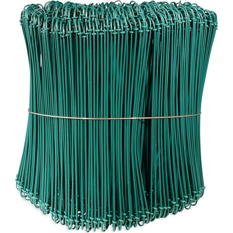 Edma Galva 960491 Auskarų segtukai, dengti plastiku, žalios spalvos Skersmuo 1,4 mm x 200 mm Pakuotė 1000 vnt.