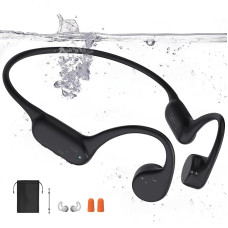 sayrelances 20 Pack Plaukimo ausinės Bone Conduction ausinės Bluetooth 5.4 vandeniui atsparios ausinės