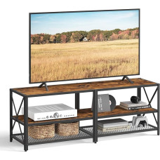 VASAGLE TV Cabinet, TV Stand, Lowboard for TVs up to 60”, TV Cabinet with Shelves, Steel Frame, TV Shelf for Living Room, Bedroom, Vintage Brown/Black LTV094B01