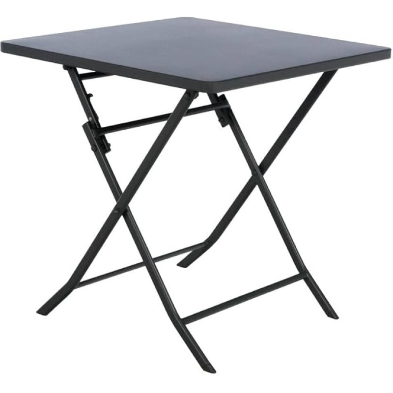 Hespéride - Greensboro Square Folding Garden Table Graphite Grey - 2 Seats - Graphite Grey