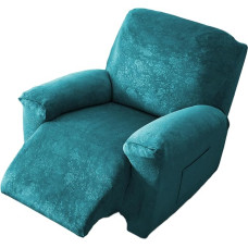 EBETA E Fotelio užvalkalai Fotelio apsauginis užvalkalas, tempiamasis užvalkalas poilsio krėslui, apsauginis užvalkalas, pagamintas iš elastingo fotelio sparno krėslo (reljefinis povas mėlynas)