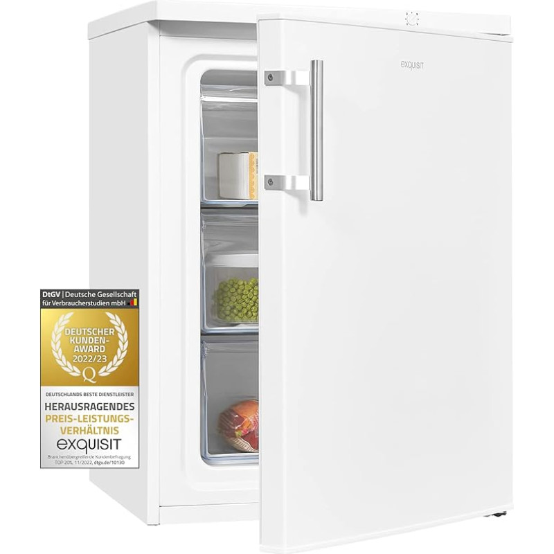 Exquisit GS18-H-170E Freezer White | 98 L Net Capacity | 4 Stars | 60 cm