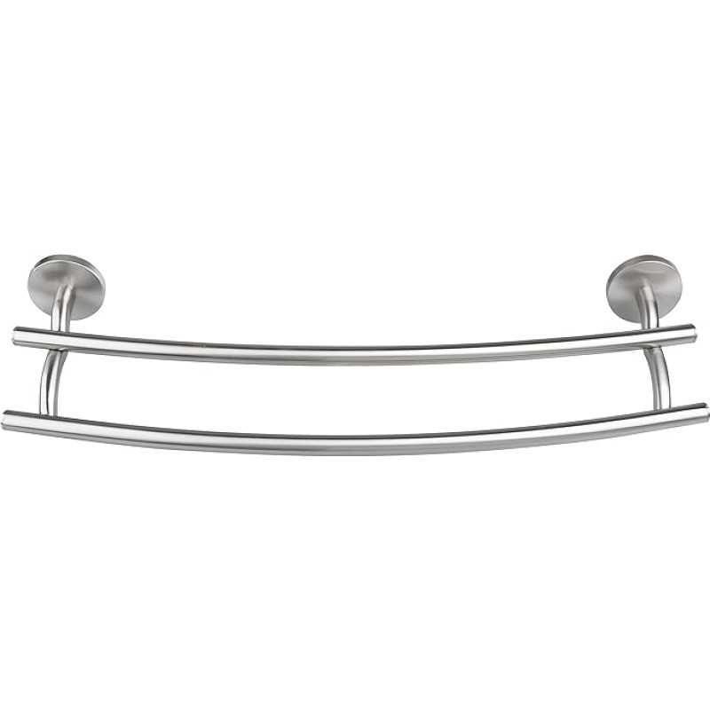 Fackelmann 2 x Towel Rail Fusion Two Arm Towel Rail Towel Rail (Colour: Silver), Quantity: 1 Piece