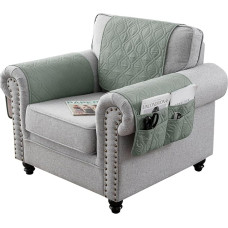 3-Sitzer-Sofabezug-Set mit Armlehne und Kopfstützenbezügen, Hellgrün, Sofa-Schonbezug für Ledersofas, Sessel, Stuhlschoner-Set