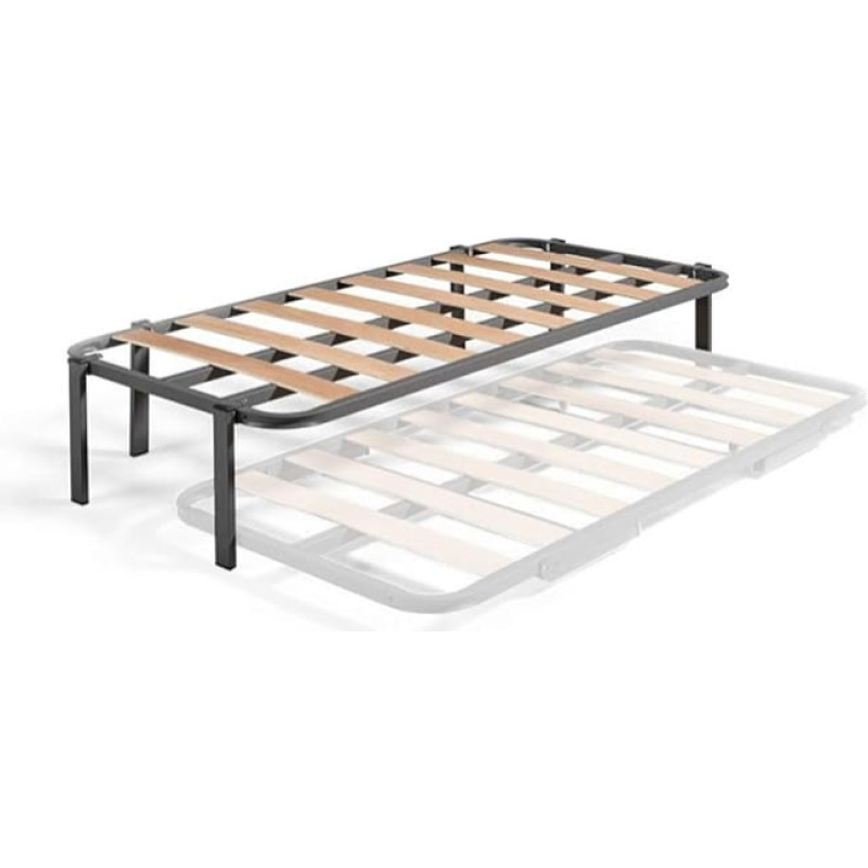 HOGAR24 ES Upper slatted frame with 6 legs, 105 x 190 cm, without mattress, 105 x 190 cm