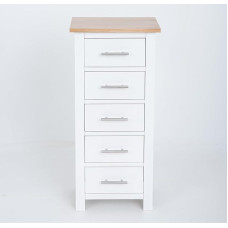 Kemtpase White Oak 5 Drawer Storage Cabinet Bedroom Living Room Home Office Furniture