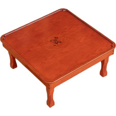 Kvadratinis sulankstomas kavos staliukas Daugiafunkcinis medinis korėjiečių valgomasis stalas Namų ūkio stalas Žemas medinis stalas Rankomis dažytas įlankos lango stalas (60x60x27cm)