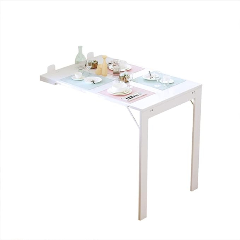 WBWAPA Platzsparender Klapptisch für die Wand, umwandelbarer Schreibtisch, Wandtisch, klappbar, für die Küche, klappbar, Schrumpfdesign, Raumnutzung zu Hause, Erweiterung der Nutzung als