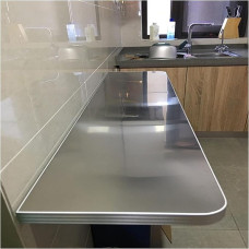 USMGWPBN An der Wand montierter, zusammenklappbarer Frühstücksbartisch, ausklappbarer ESS- und Arbeitstisch aus Edelstahl, Kleiner Hängetisch für die Küche (dydis: 120 x 40 cm)