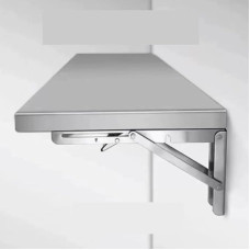 COPPERVIBES An der Wand montierter Tisch An der Wand montierter Klapptisch Kleiner Schreibtisch, Aus Edelstahl 304, Glatte Oberfläche, Stützrahmen An Der Unterseite, Abgerundetes Eckendesign,