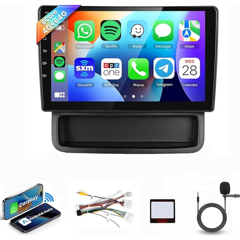 8 Kern 4G+64G Autoradio Android 13 für Opel Vivaro A 87R Renault Trafic II Nissan Primastar 2010-2014, 10.1 Zoll HD IPS Touchscreen mit DSP Carplay Android Auto GPS Wi-Fi Bluetooth FM RDS Radio