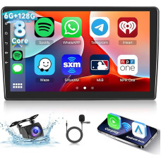 [6G+128G] 8Core Car Radio for Toyota Auris E150 2006-2011 with Wireless Carplay Android Car, Hodozzy Radio 10 Inch Touchscreen Screen with Bluetooth Navigation WiFi USB DSP FM/RDS Radio Reversing