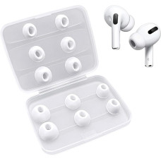 Ersatz-Ohrstöpsel für AirPods Pro/AirPods Pro 2, Silikon-Ohrstöpsel mit Rauschunterdrückungsloch, Silikon-Ohrstöpsel mit tragbarer Aufbewahrungsbox und passen in die Ladehülle (S/M/L, 6 Paar)