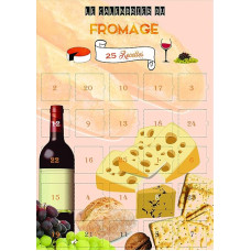 Advent Calendar for Cheese - 25 Recipes with Cheese - Calendar with Pictures and Texts in French