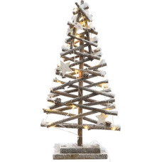 Zarivy Rattan Tree with Micro LED Snow Effect Height 50 cm and Base 12 cm Ideal for Decorating with Festive and Elegant Flair for Any Room Bring Life to Your Home