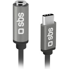 SBS garso adapteris iš 3,5 mm lizdo į USB C metalinį kištuką, skirtas išmaniesiems telefonams, ausinėms, ausinėms, Hi-Fi sistemoms, garsiakalbiams, 15 cm tekstilinis kabelis muzikai ir skambučiams