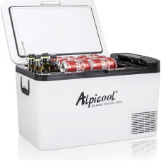 Alpicool Cool Box Small Electric Mini Fridge Freezer Box 12V with USB Connection for Car, Truck, Boat, RV and Socket, -20 °C to 20 °C