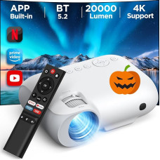 YOTON Projector 4K Official Netflix/Dolby Audio: 20000 Lumens Full HD 1080P Projector, Y9 WiFi Bluetooth 5.2 Projector, Video Projector for Home Cinema / Mobile Phone / TV Stick / Android / PS5