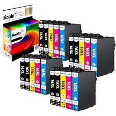Koala Pack of 20 Printer Cartridges Compatible with 16 XL 16XL T1631 T1632 T1633 T1634 for Workforce WF-2010 WF-2510 WF-2520 WF-2530 WF-2540 WF-2630 WF-2650 WF-2660 WF-2750 Printer (8BK) Printer