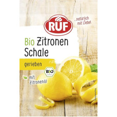 RUF Organic Lemon Peel, Freeze-Dried Lemon Peel with Lemon Oil, Alternative to Fresh Lemon Abrasion, for Flavouring Pastries and Desserts